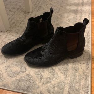 Velvet Chelsea Boots